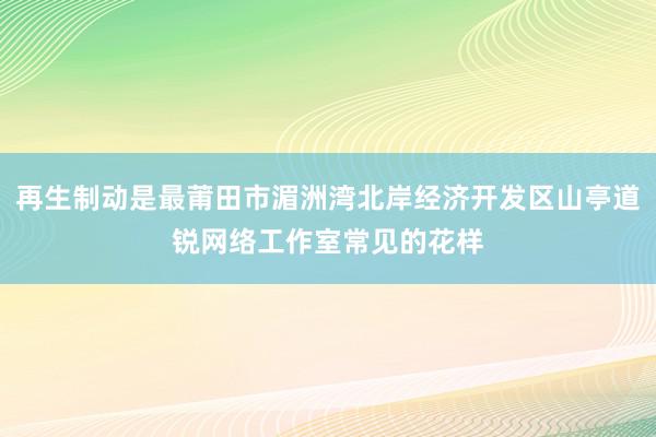 再生制动是最莆田市湄洲湾北岸经济开发区山亭道锐网络工作室常见的花样
