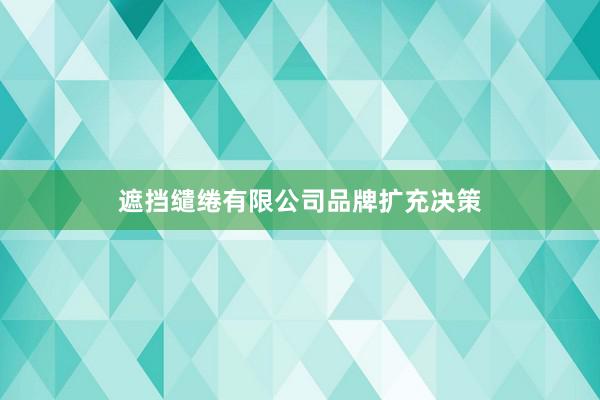 遮挡缱绻有限公司品牌扩充决策